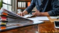 The stack of documents.AI generated image Royalty Free Stock Photo