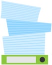 Stack of documents and assignments on folder. Paper sheets with tasks for doing paperwork Royalty Free Stock Photo
