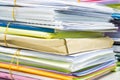 Stack of documents for business on the table in a work office, concept document in work office Royalty Free Stock Photo
