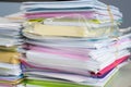 Stack of documents for business on the table in a work office, concept document in work office Royalty Free Stock Photo