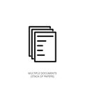 Stack of Documents Icon Royalty Free Stock Photo