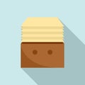 Stack documents icon, flat style