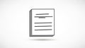 Stack of documents icon isolated on white background Royalty Free Stock Photo