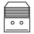 Stack documents icon, outline style