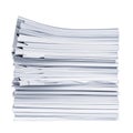 stack of documents isolated Royalty Free Stock Photo