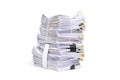 Stack of Documents isolated on white background Royalty Free Stock Photo