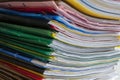 Stack of documents placed on a business desk in a business office. Stack or cabinet of document files in the office, business, Royalty Free Stock Photo