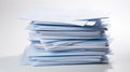 stack documents white background