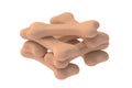 Stack of dog food bones isolated on white background Royalty Free Stock Photo