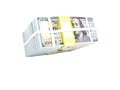 Stack of dolars isolated from height 3d render not white background no shadow