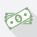 Stack of Dollar Banknotes Icon Royalty Free Stock Photo