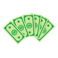 Stack of dollars, business financial and commercial success