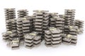Stack of 100 dollars USA on white background. Royalty Free Stock Photo