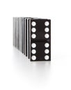 Stack of dominoes falling