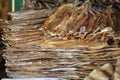 Stack of Dried fishes Royalty Free Stock Photo