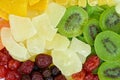 Stack Dried fruits background Royalty Free Stock Photo