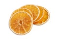 Stack of dried orange slices isolated on white Royalty Free Stock Photo