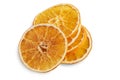 Stack of dried orange slices isolated on white Royalty Free Stock Photo