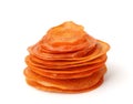 Stack of dried slices of persimmon fruit Royalty Free Stock Photo