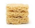 Stack of dry uncooked ramen noodles Royalty Free Stock Photo