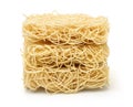 Stack of dry uncooked ramen noodles Royalty Free Stock Photo