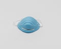 A stack of dust masks, blue on white Royalty Free Stock Photo