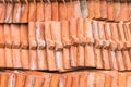 Stack of earthenware roof tile Royalty Free Stock Photo