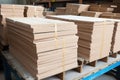 stack of eco-friendly boxes ready for shipment Royalty Free Stock Photo