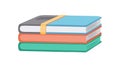 Stack of Educational Books for Knowledge Growth, vector design Generative AI Royalty Free Stock Photo