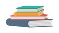 Stack of Educational Books: Learning, Knowledge Wisdom, vector design Generative AI Royalty Free Stock Photo