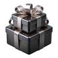 Stack of elegant gift boxes Royalty Free Stock Photo