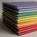 Black spiral binding along the left edge, and the pages inside Royalty Free Stock Photo