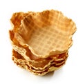 Empty waffle baskets Royalty Free Stock Photo