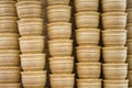 Stack of empty waffle ice cream cones Royalty Free Stock Photo
