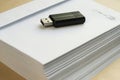 Stack envelopes and flash drive