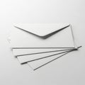Stack of envelopes isolated on white background Royalty Free Stock Photo