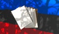 Stack of Envelopes on Abstract Background Royalty Free Stock Photo