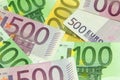 Stack of Euro bills