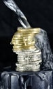 Stack of Euro coins Royalty Free Stock Photo