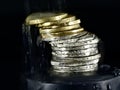 Stack of Euro coins Royalty Free Stock Photo