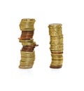 Stack of euro coins Royalty Free Stock Photo