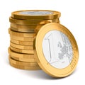 Stack of Euro coins Royalty Free Stock Photo