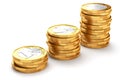 Stack of Euro coins Royalty Free Stock Photo