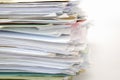 Stack of files full of documents Royalty Free Stock Photo