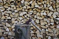 Stack of firewood Royalty Free Stock Photo