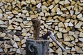 Stack of firewood Royalty Free Stock Photo