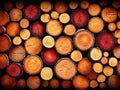 stack of fireplace logs Royalty Free Stock Photo