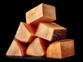 stack of fireplace logs Royalty Free Stock Photo