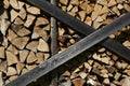 Stack firewood Royalty Free Stock Photo