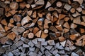 Stack of firewood for winter time Royalty Free Stock Photo